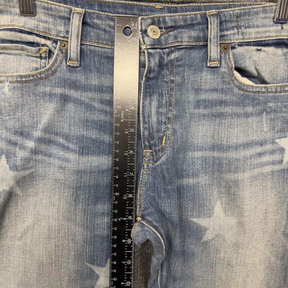Denim & Supply Ralph Lauren Crop Skinny Jeans Women 30(32) Blue Star Distressed - Picture 8 of 15